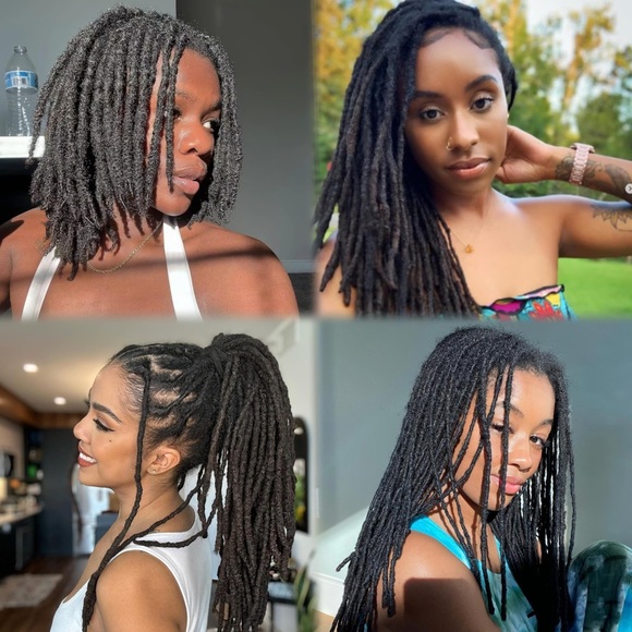HUMAN HAIR Loc Extension 0.4cm Width 8inch 40 Strands 100% Handmade Dreadlocks - Picture 7 of 13